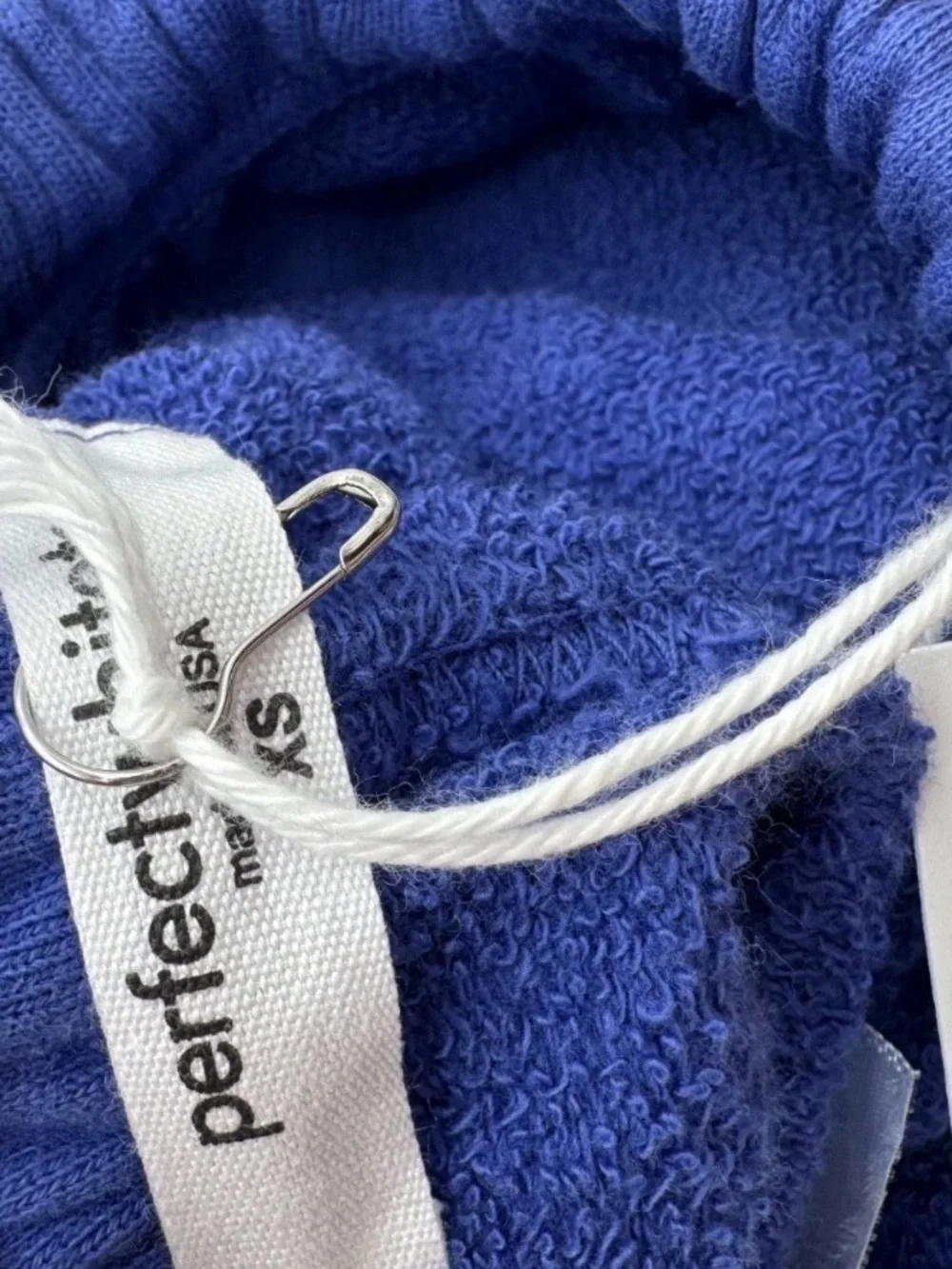 Perfect White Tee Cobalt Blue Stevie Sweatshirt Jogger Set XS New